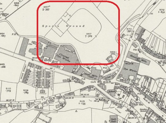 Leek - Belle Vue ground : Map credit National Library of Scotland